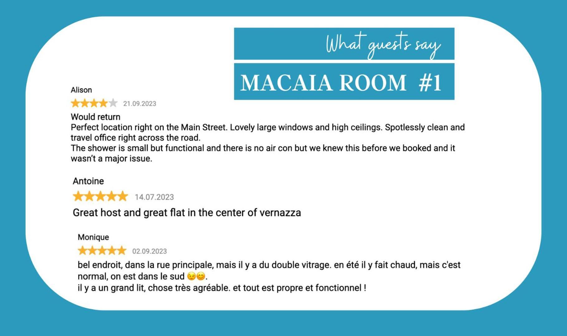 Macaia Room #1 With Ac Vernazza Zewnętrze zdjęcie